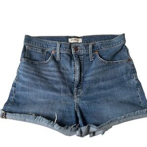 Madewell High Rise Denim Shorts Women’s Size 30 Blue Raw Hem Classic